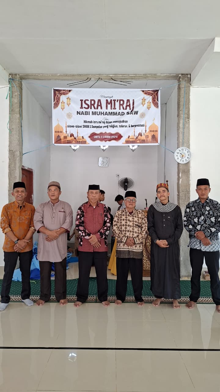 Dalam rangka Peringatan Isra Mi&rsquo;raj Nabi Muhammad SAW, SMAN 1 Dampelas menggelar kegiatan keagamaan yang berlangsung di Masjid Raudatul Ilmi Dampelas, Sabtu (24/1/2026).