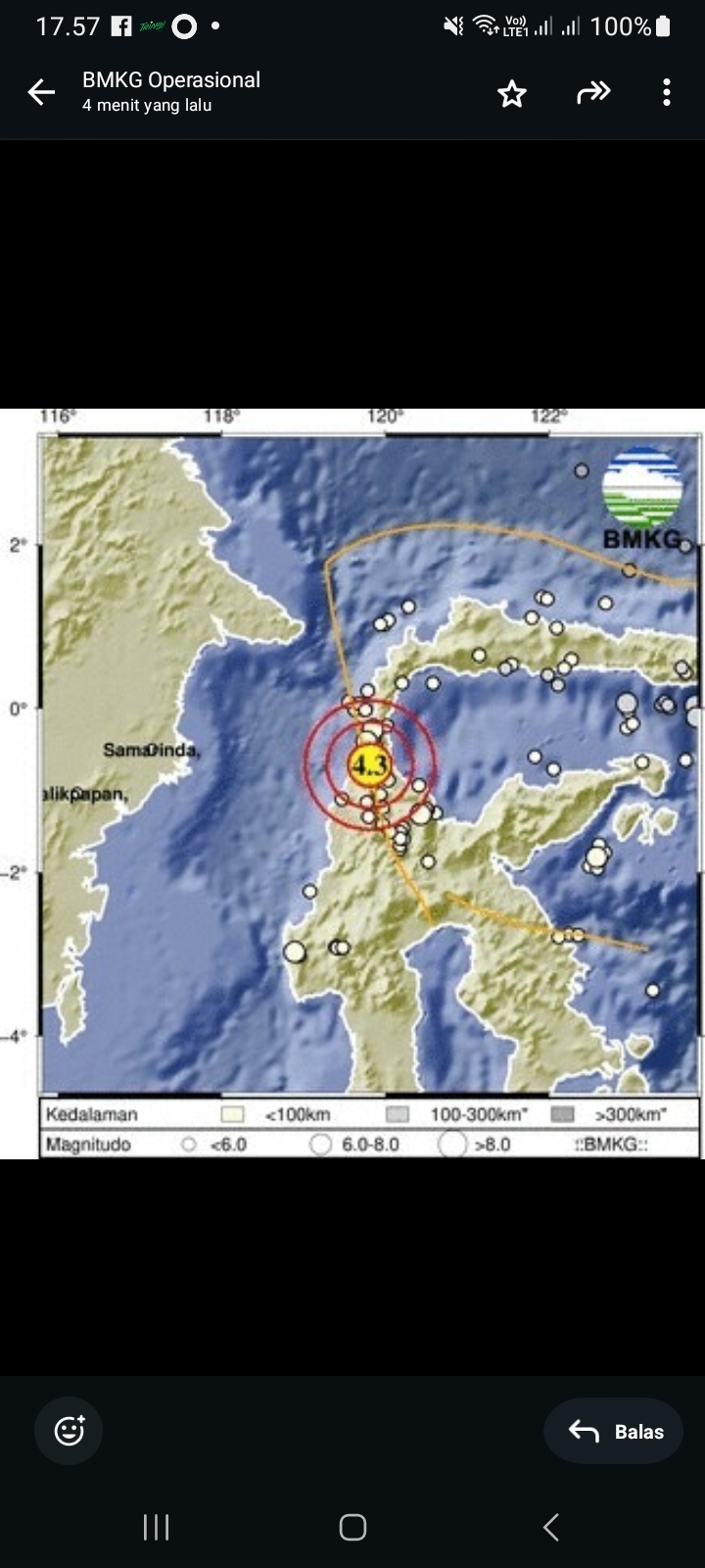 Ilustrasi gempa bumi.