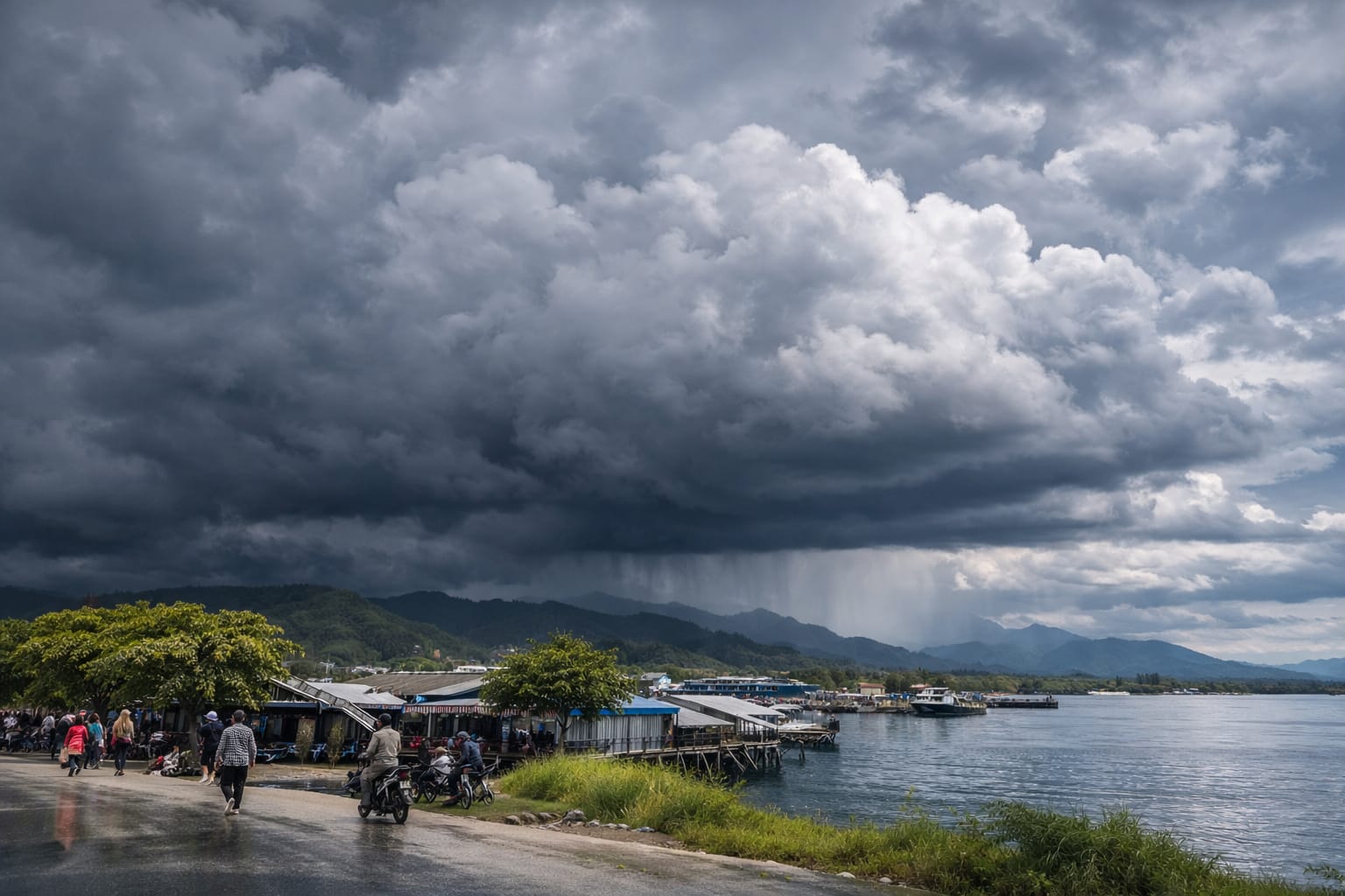 Ilustrasi, Awan gelap menutup langit Palu jelang sore. Warga mempercepat aktivitas, mengantisipasi hujan yang bisa turun tiba-tiba.