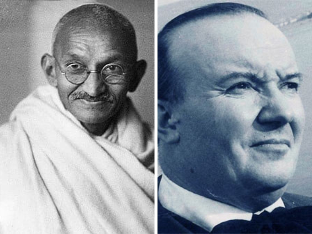 Raoul Follereau, seorang jurnalis dan aktivis kemanusiaan asal Prancis dan Mahatma Gandhi, tokoh dunia yang dikenal memiliki kepedulian besar terhadap penderita kusta.