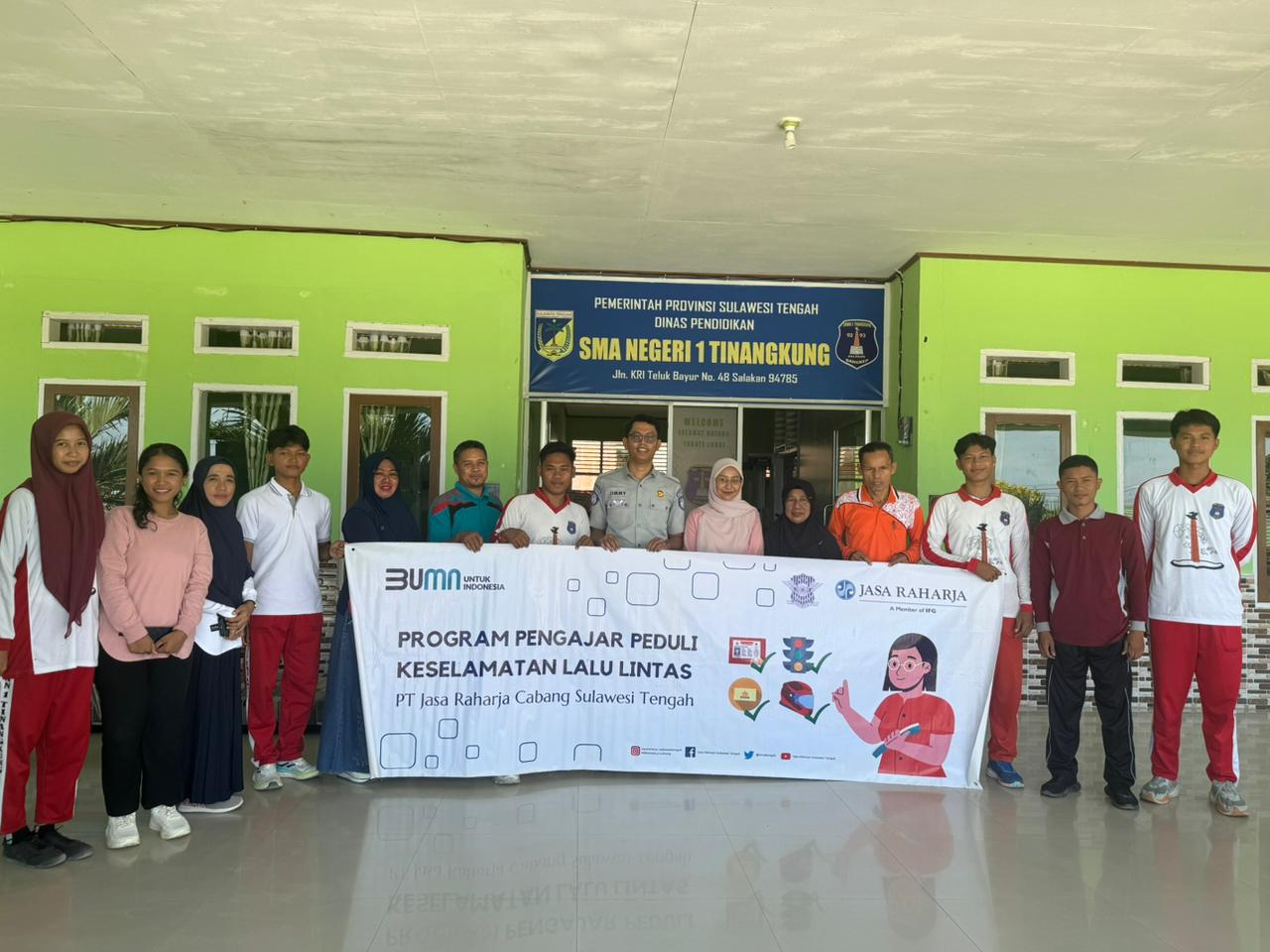 Kegiatan Sosialisasi Program Pengajar Peduli Keselamatan Lalu Lintas (PPKL) dan glorifikasi JR Safety Road pada Jumat (23/01).