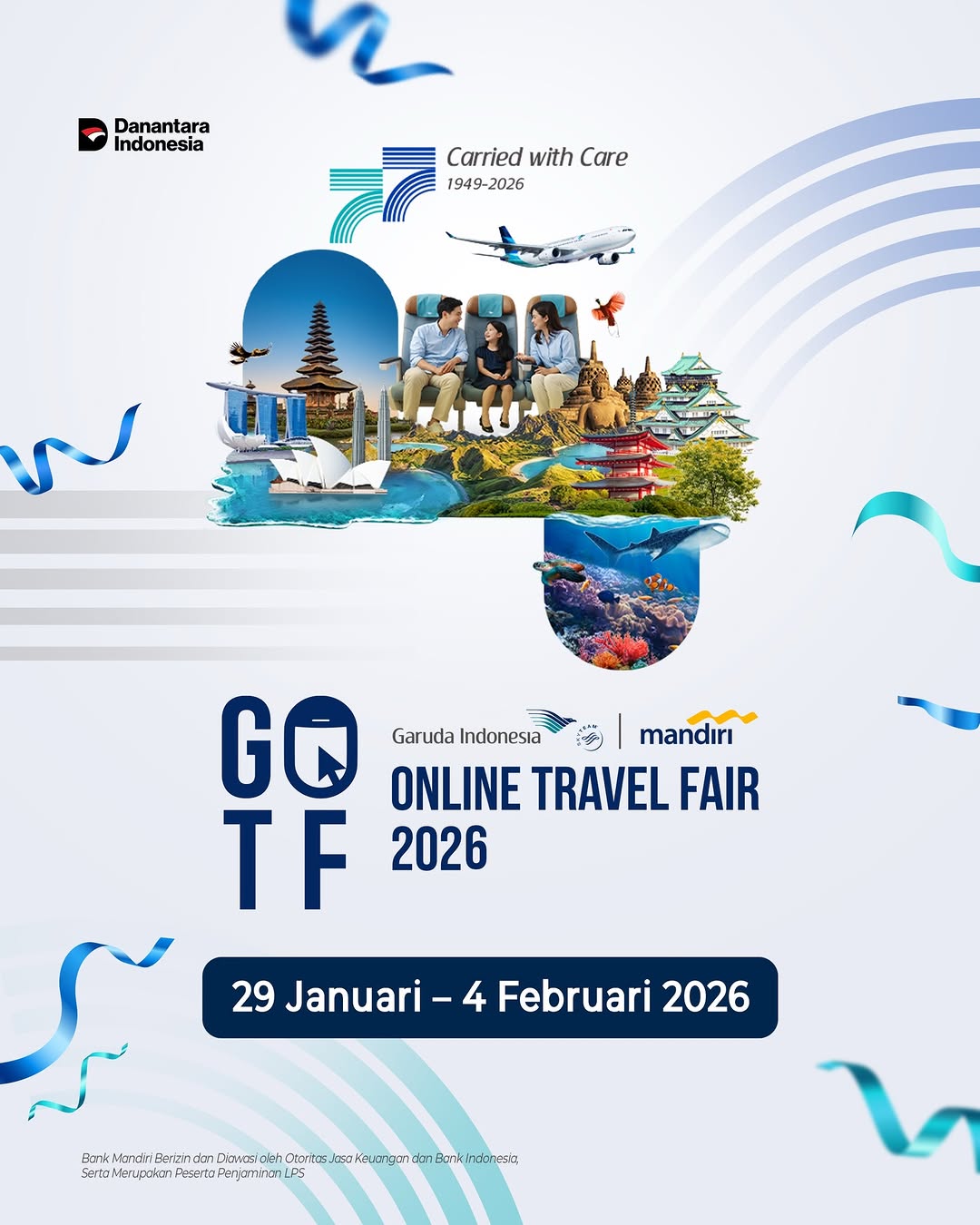 Dalam rangka memperingati Hari Ulang Tahun (HUT) ke-77, maskapai nasional Garuda Indonesia kembali menggelar Garuda Indonesia Online Travel Fair (GOTF) 2026.