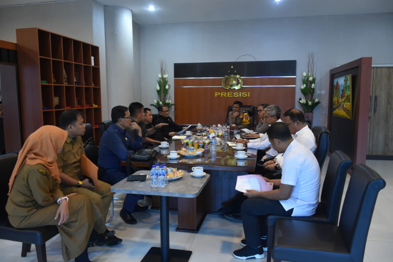 KOORDINASI: Pansus Penyelesaian Konflik Agraria Perkebunan Kelapa Sawit Kabupaten Tolitoli menggencarkan langkah,&nbsp; berkoordinasi langsung ke Polda Sulteng, Senin (2/2/2026).(FOTO: HUMAS DPRD SULTENG/R