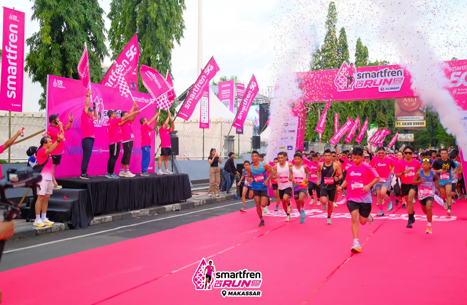 Dalam rangka merayakan peluncuran layanan ini 5G, SMARTFREN menggelar kegiatan SMARTFREN Fun Run 2026 di Monumen Mandala pada Minggu (1/2).