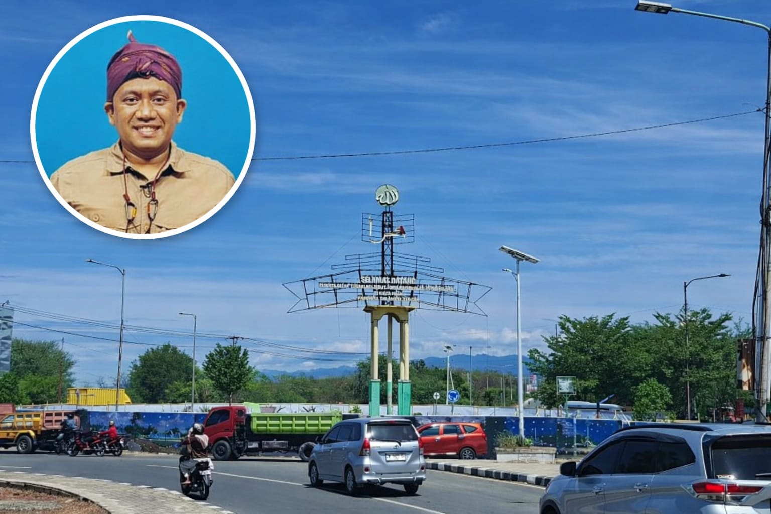 Mohamad Herianto / Bundaran STQ di Jalan Soekarno-Hatta, Palu. Monumen Iqra yang selama ini menjadi penanda sejarah STQ dan MTQ Nasional kini tidak lagi berdiri.