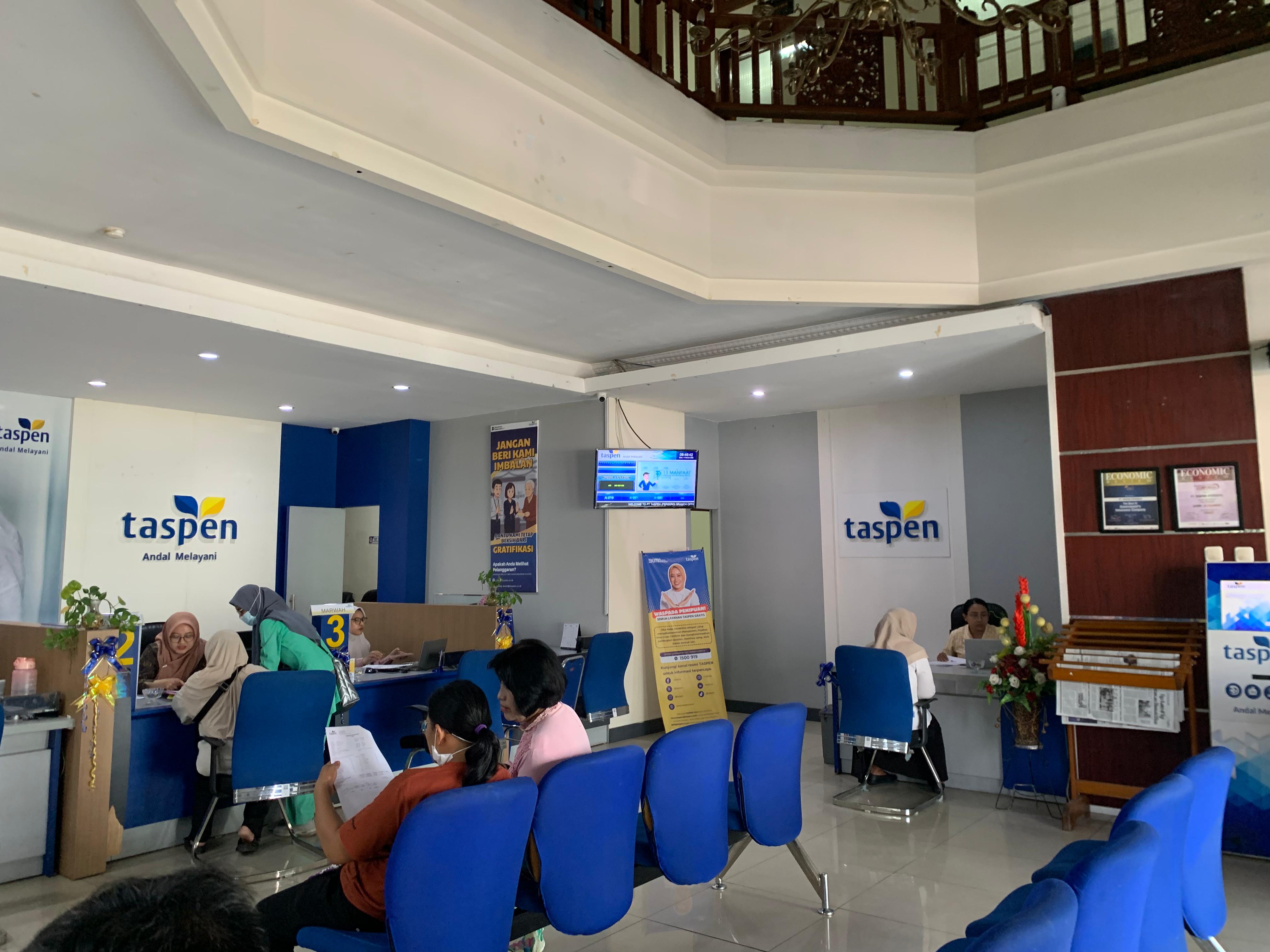 PT TASPEN (Persero) Cabang Palu menegaskan hingga saat ini belum menerima informasi maupun perintah resmi terkait kenaikan gaji manfaat pensiun.