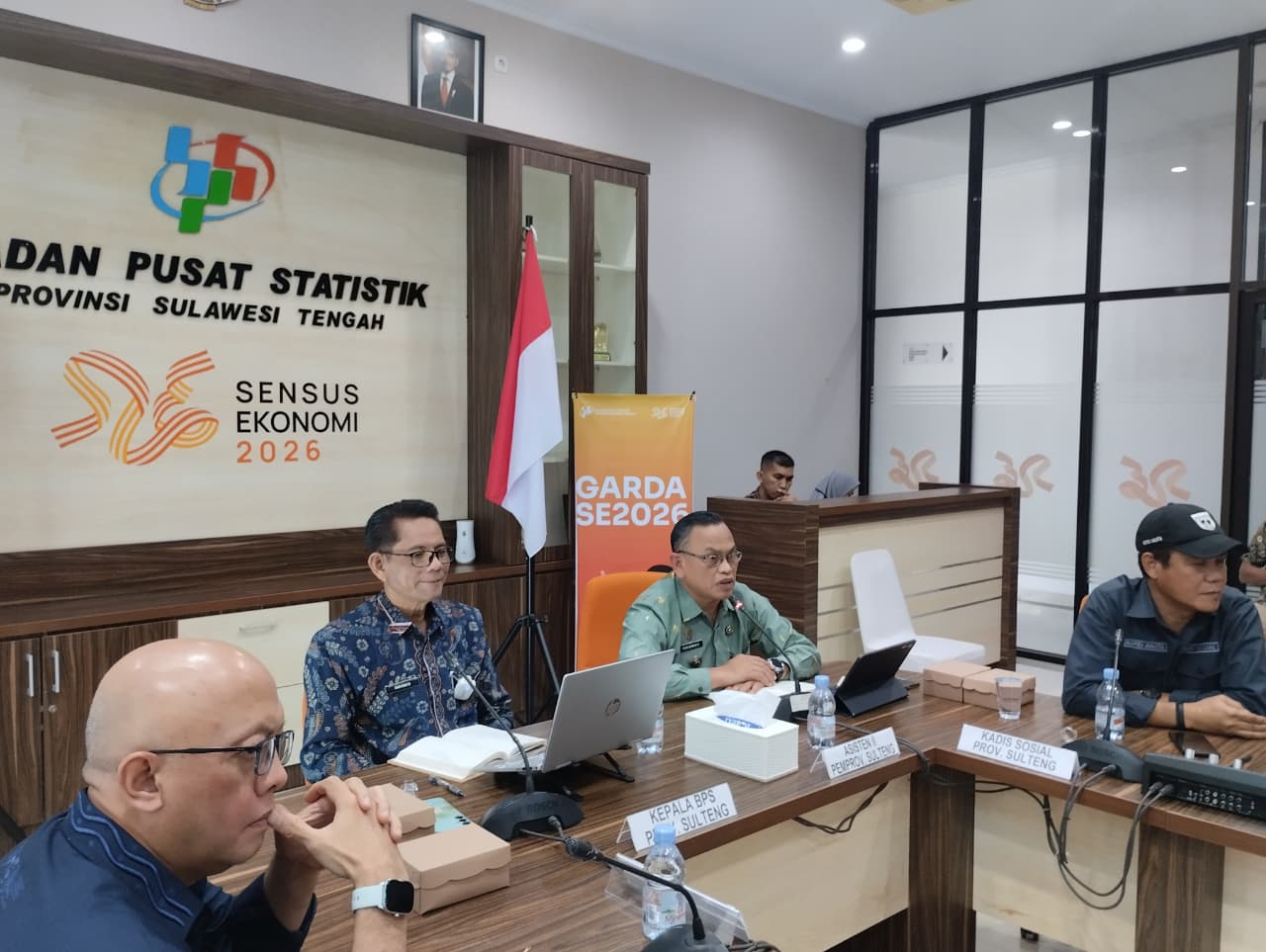 Kepala BPS Sulawesi Tengah, Daryanto, menyampaikan Berita Resmi Statistik terkait kondisi ketenagakerjaan Sulawesi Tengah, Kamis (522026).