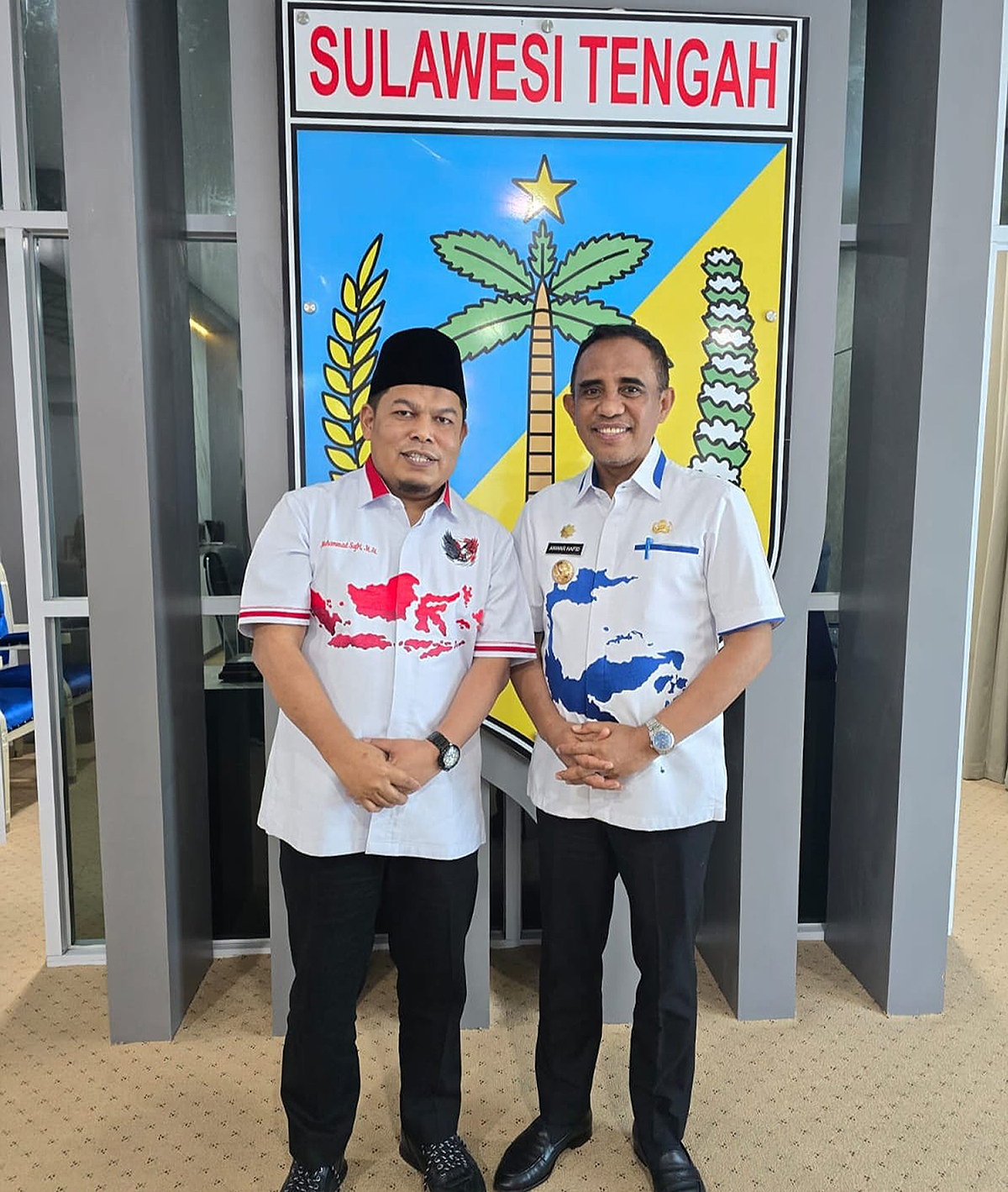 Sekretaris Komisi III DPRD Sulawesi Tengah Muhammad Safri bersama Gubernur Sulteng, Dr Anwar Hafid membahas terkait proyek PSN NEPIE di Parigi Moutong.