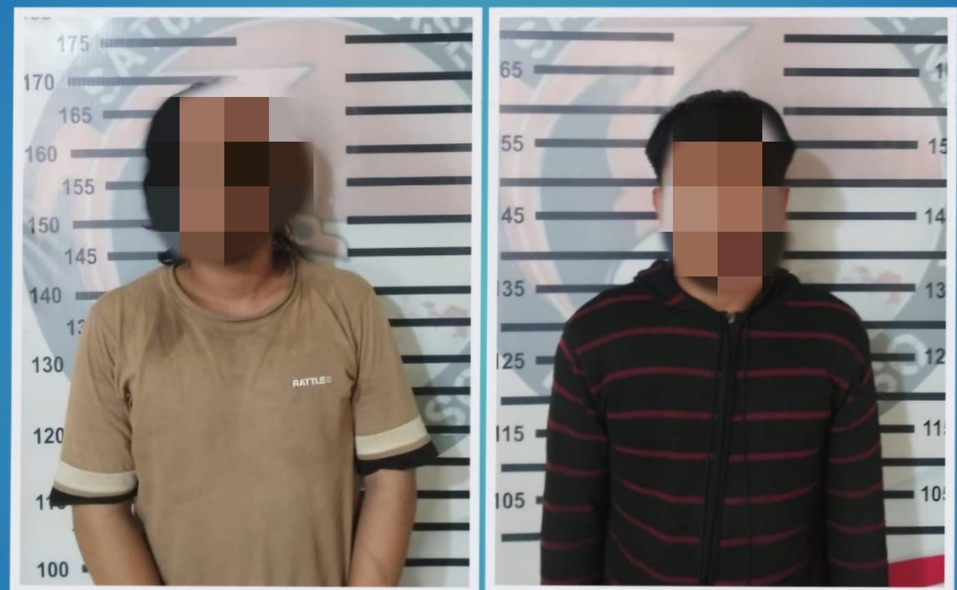 DIAMANKAN POLISI: Tersangka dan babuk narkoba yang diamankan.(FOTO:BUDIYANTO WIHARTO/RADAR PALU).