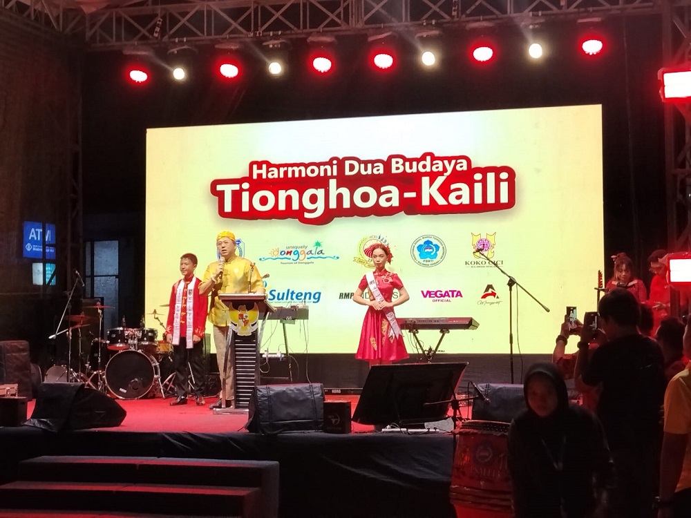 Perayaan Tahun Baru Imlek 2577 Kongzili/2026 Masehi di Kabupaten Donggala, Minggu (8/2/2026) malam.