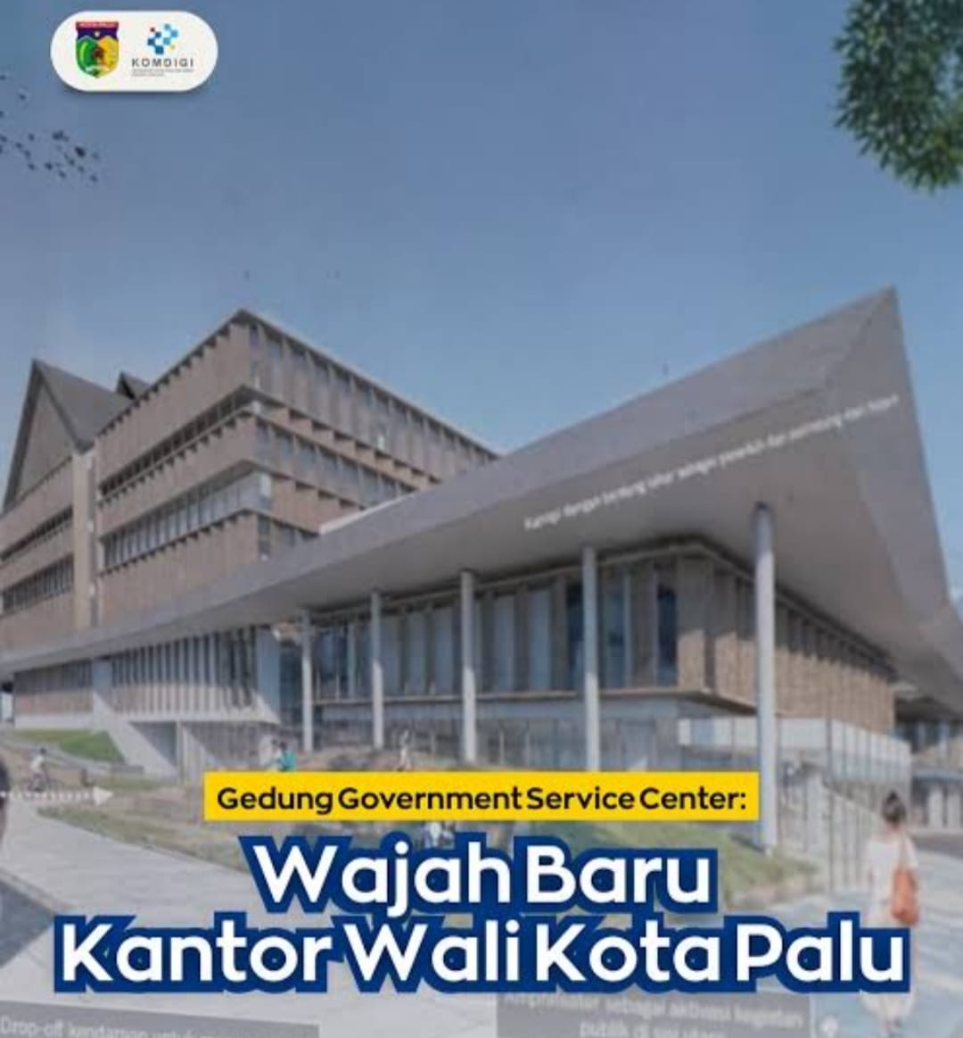 Ilustrasi rancangan desain Kantor Wali Kota Palu sebagai bagian dari penataan bangunan pemerintahan dan penguatan identitas visual kota.
