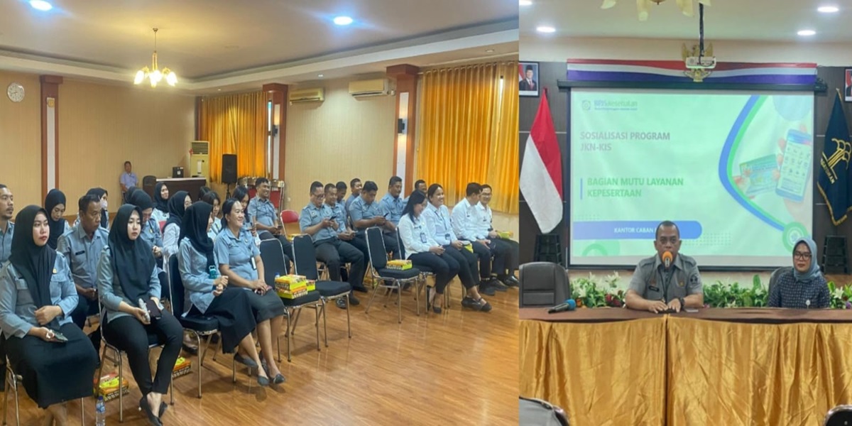 Sosialisasi Program JKN-KIS di Aula Garuda Kanwil Kemenkum Sulteng, Selasa (10/2/2026), sebagai upaya peningkatan mutu layanan kepesertaan.