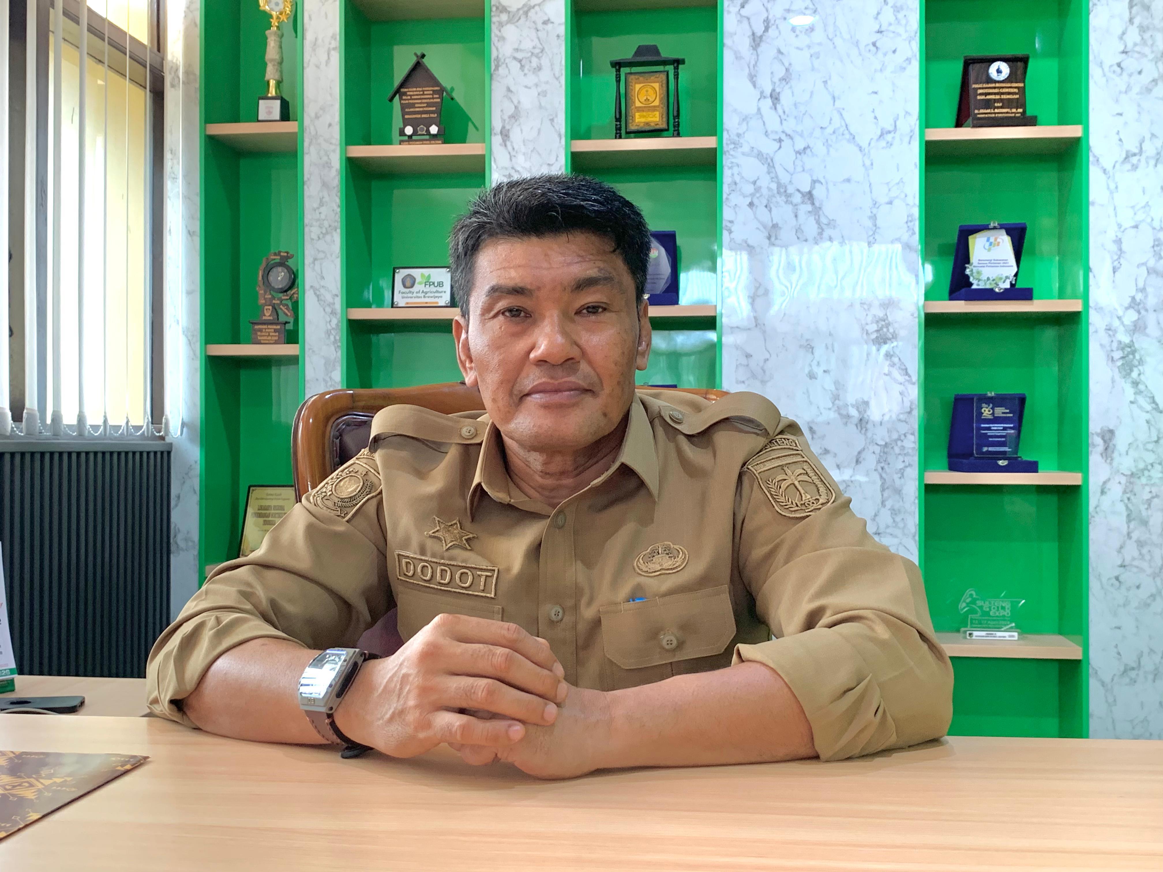 Kepala Dinas TPH Sulteng, Dodot Tinarso.