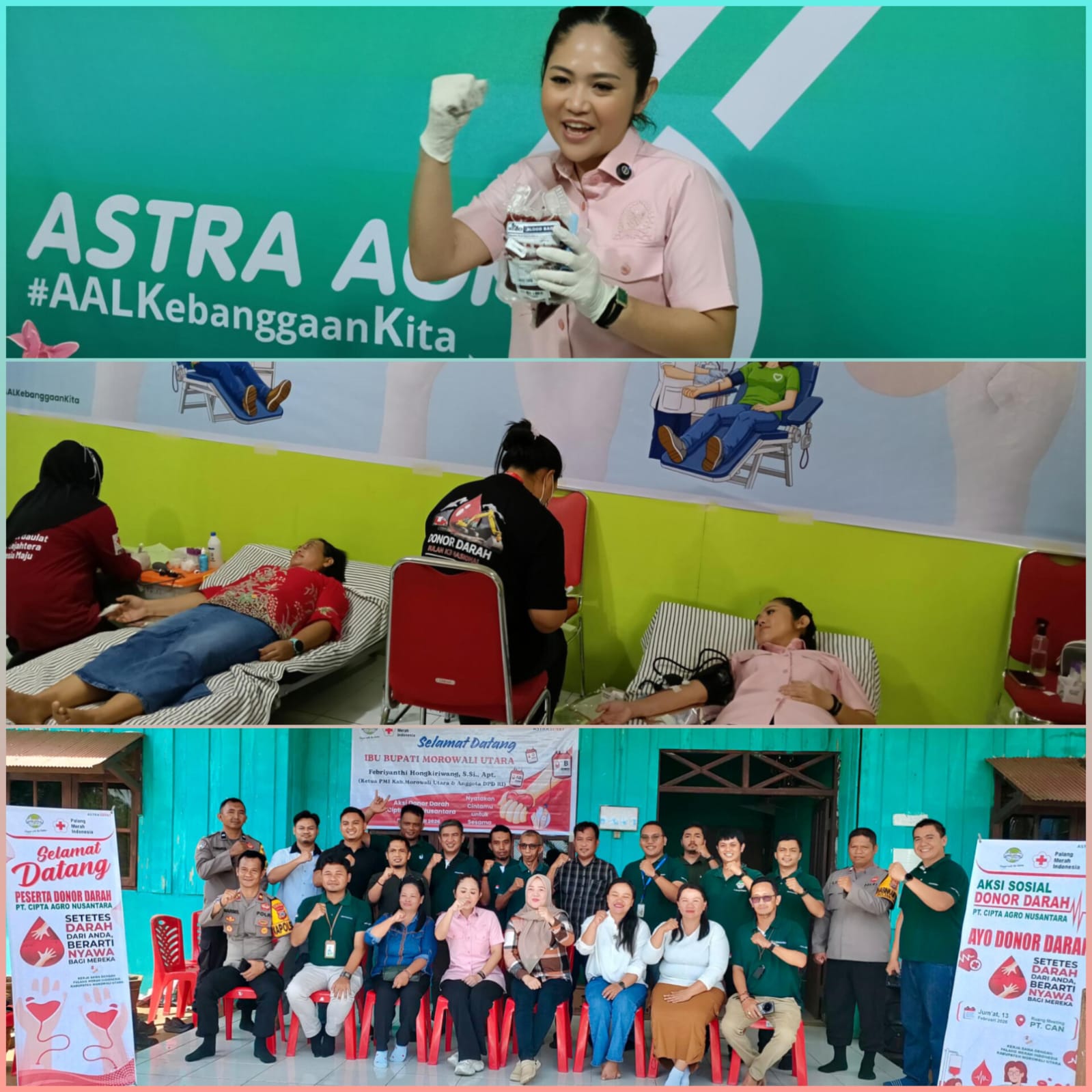 Rangkaian kegiatan Donor Darah yang digelar PT PT Cipta Agro Nusantara (CAN) di kantor perusahaan, Jumat (13/2).