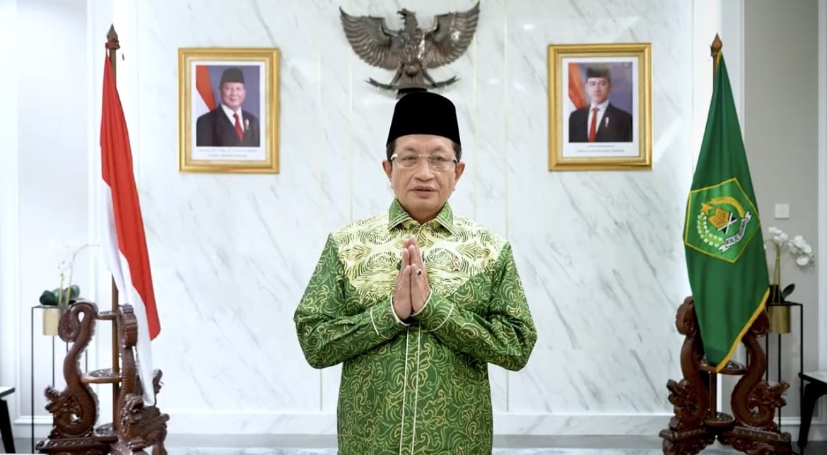 Menteri Agama Nasaruddin Umar menyampaikan ucapan selamat Tahun Baru Imlek 2577 Kongzili di Jakarta.