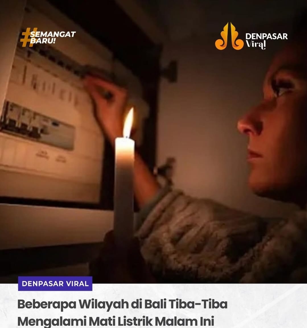Tangkapan layar Instagram @denpasar.viral yang mengilustrasikan terjadi pemadaman listrik 