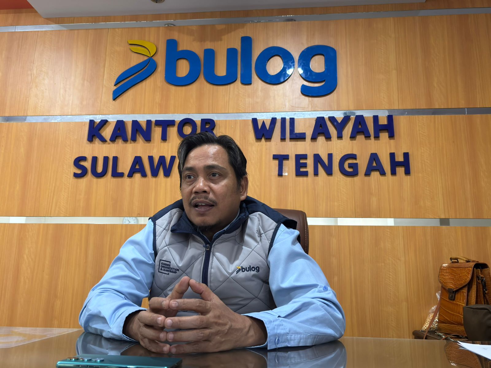 Pimpinan Wilayah (Pimwil) Bulog Sulteng, Jusri.