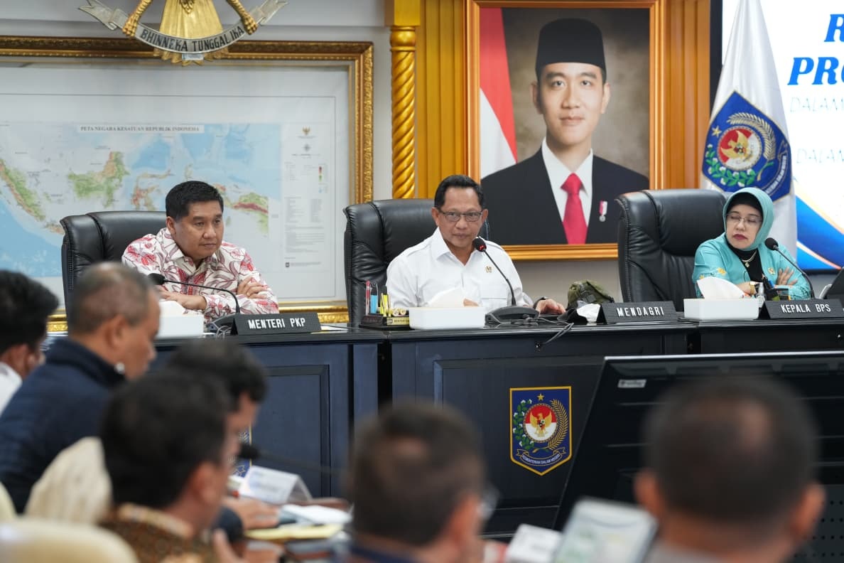 ARAHAN: Mendagri Tito Karnavian, saat memberikan arahan.(FOTO: ISTIMEWA/RADAR PALU).  
