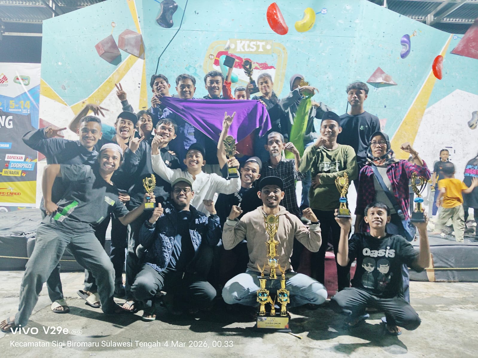 JUARA UMUM: Organisasi Pencinta Alam Dolo (PALADO) berhasil menyabet gelar Juara Umum dalam ajang Fun Climbing Ramadhan Seri ke-6 Tahun 2026.