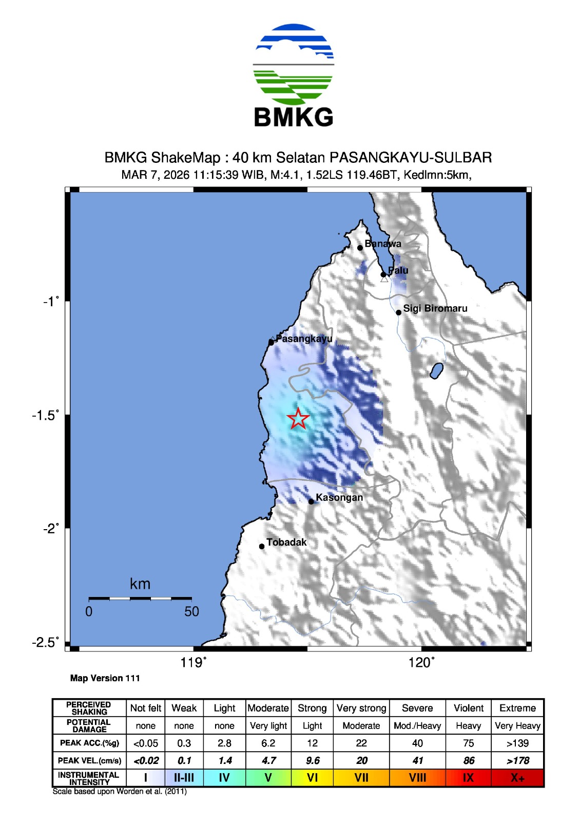 Getaran gempa magnitudo 4,1 yang berpusat di Pasangkayu, Sulawesi Barat, Sabtu (7/3/2026), dilaporkan terasa hingga Kabupaten Sigi, Sulawesi Tengah. 