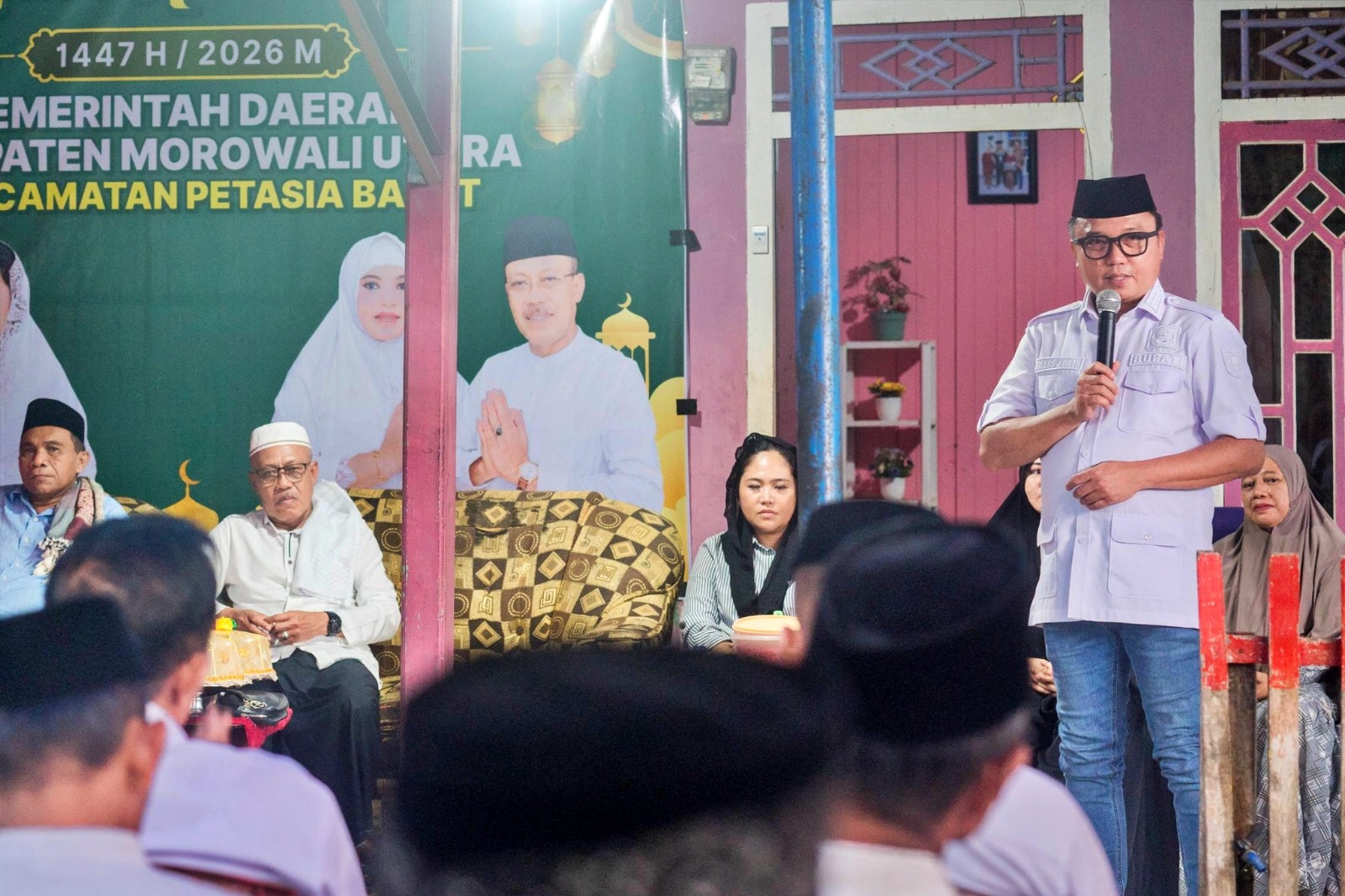Safari Ramadan Pemkab Morowali Utara di Desa Onepute dan Panca Makmur dihadiri Bupati Delis Hehi bersama Wakil Bupati Djira Kendjo serta masyarakat setempat.