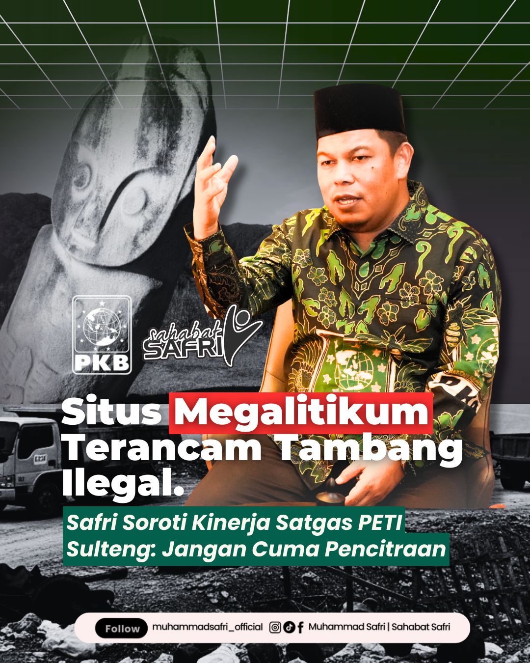 Sekretaris Komisi III DPRD Sulteng Muhammad Safri menegaskan WPR harus melalui mekanisme hukum dan tidak bisa dijadikan dalih menambang tanpa izin.