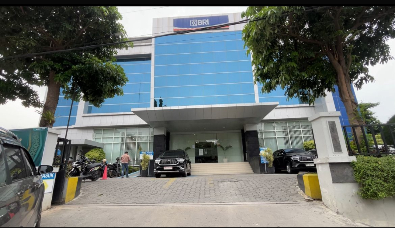 Kantor cabang BRI Palu yang ada di Jalan Moh Hatta