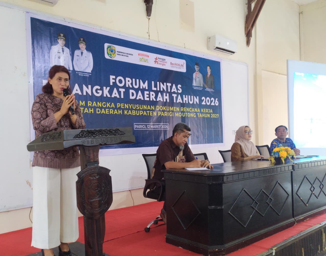 HARAPAN: Pembukaan Forum Lintas Perangkat Daerah dalam rangka penyusunan RKPD Tahun 2027 di Aula Bappelitbangda Parigi Moutong, Kamis (12/3/2026).(FOTO: DISKOMINFO PARIMO/RADAR PALU).  