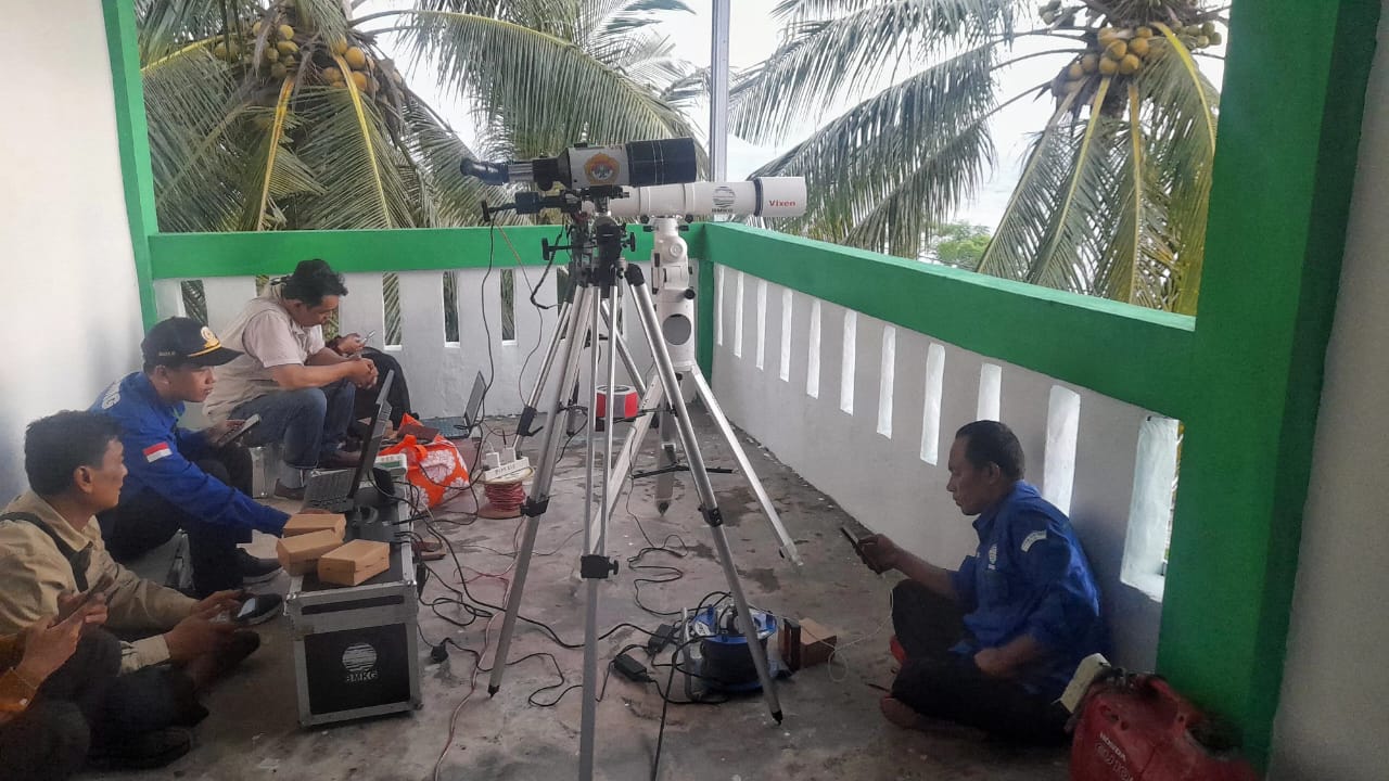 Pemantauan hilal di Kabupaten Donggala.