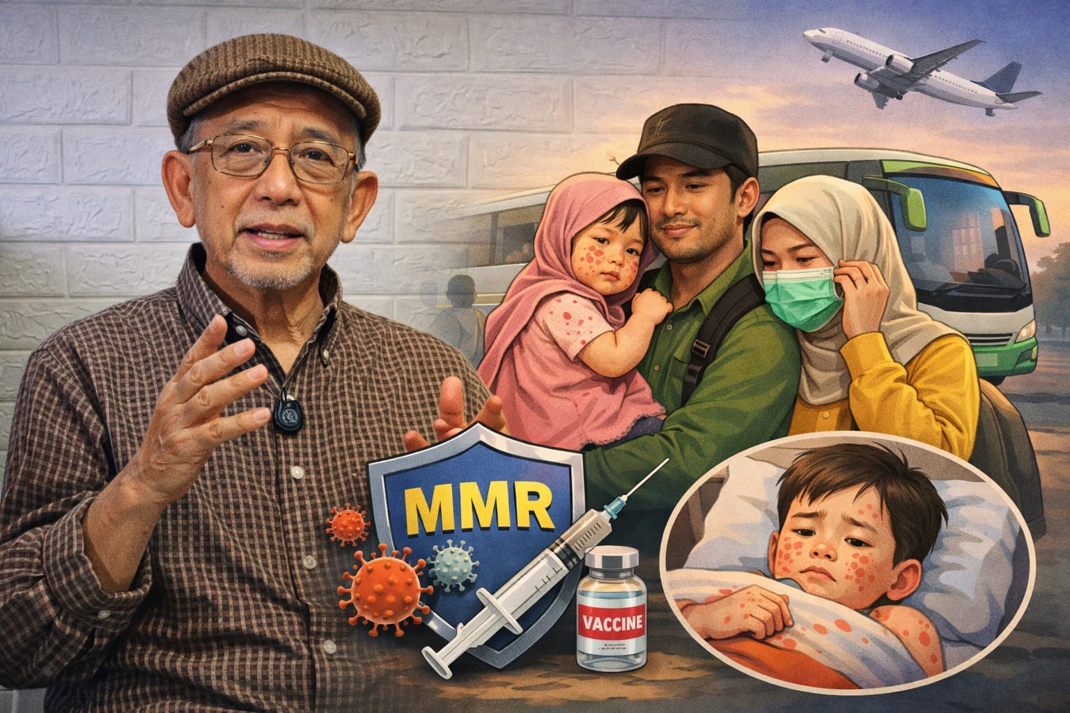 Prof Zubairi Djoerban mengingatkan masyarakat mewaspadai risiko campak saat mudik dan silaturahmi Lebaran.