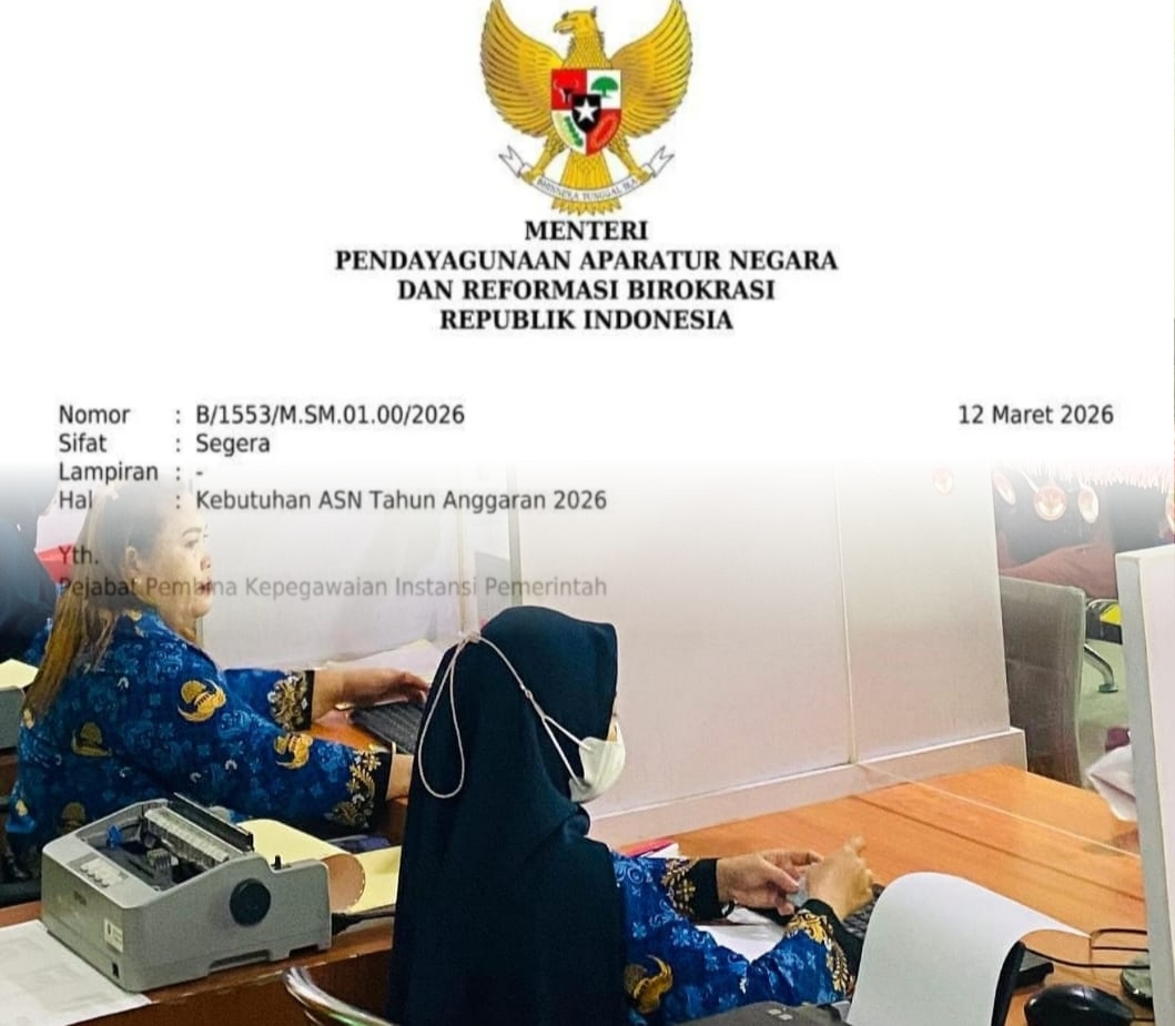 Surat Menteri PANRB yang meminta instansi pemerintah mengajukan kebutuhan formasi ASN 2026 melalui aplikasi e-Formasi sebelum 31 Maret 2026.
