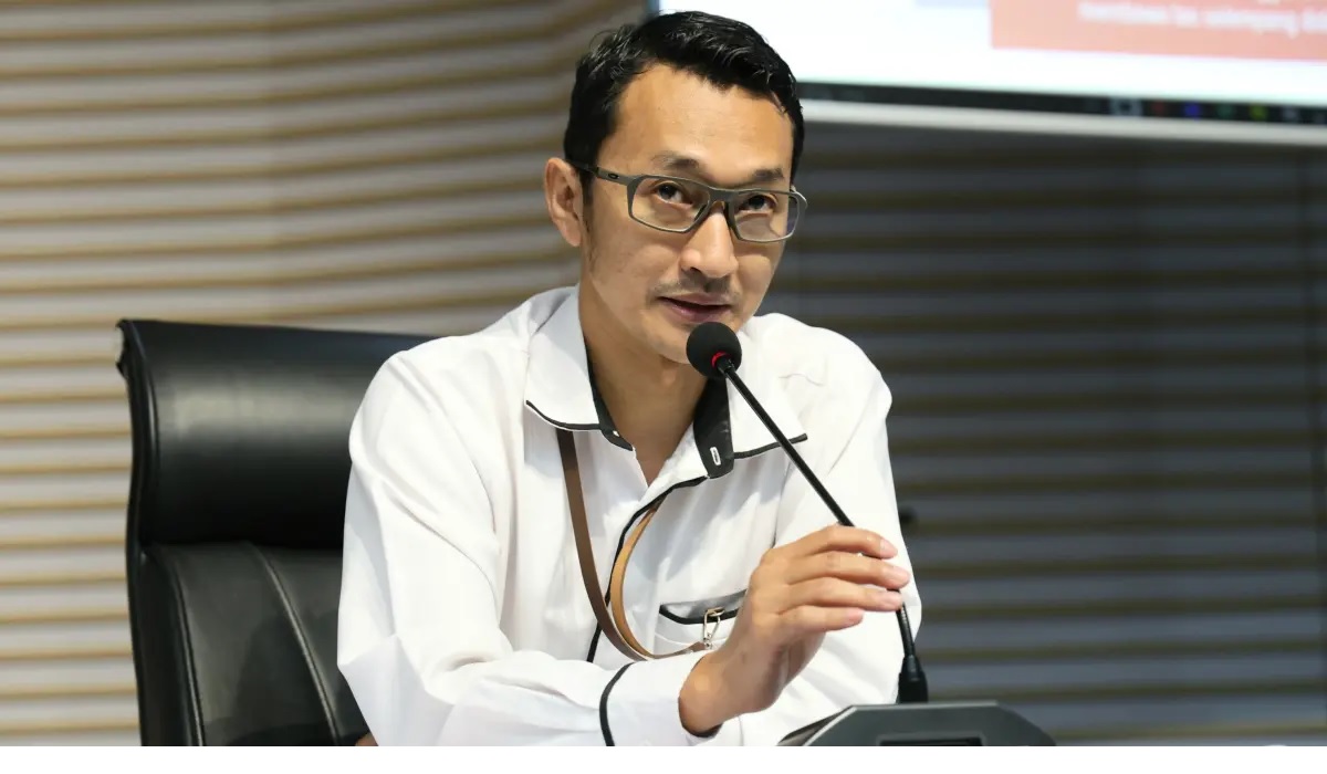 Jubir KPK Budi Prasetyo saat konferensi pers di Gedung Merah Putih KPK, Jakarta, Rabu (11/3/2026).