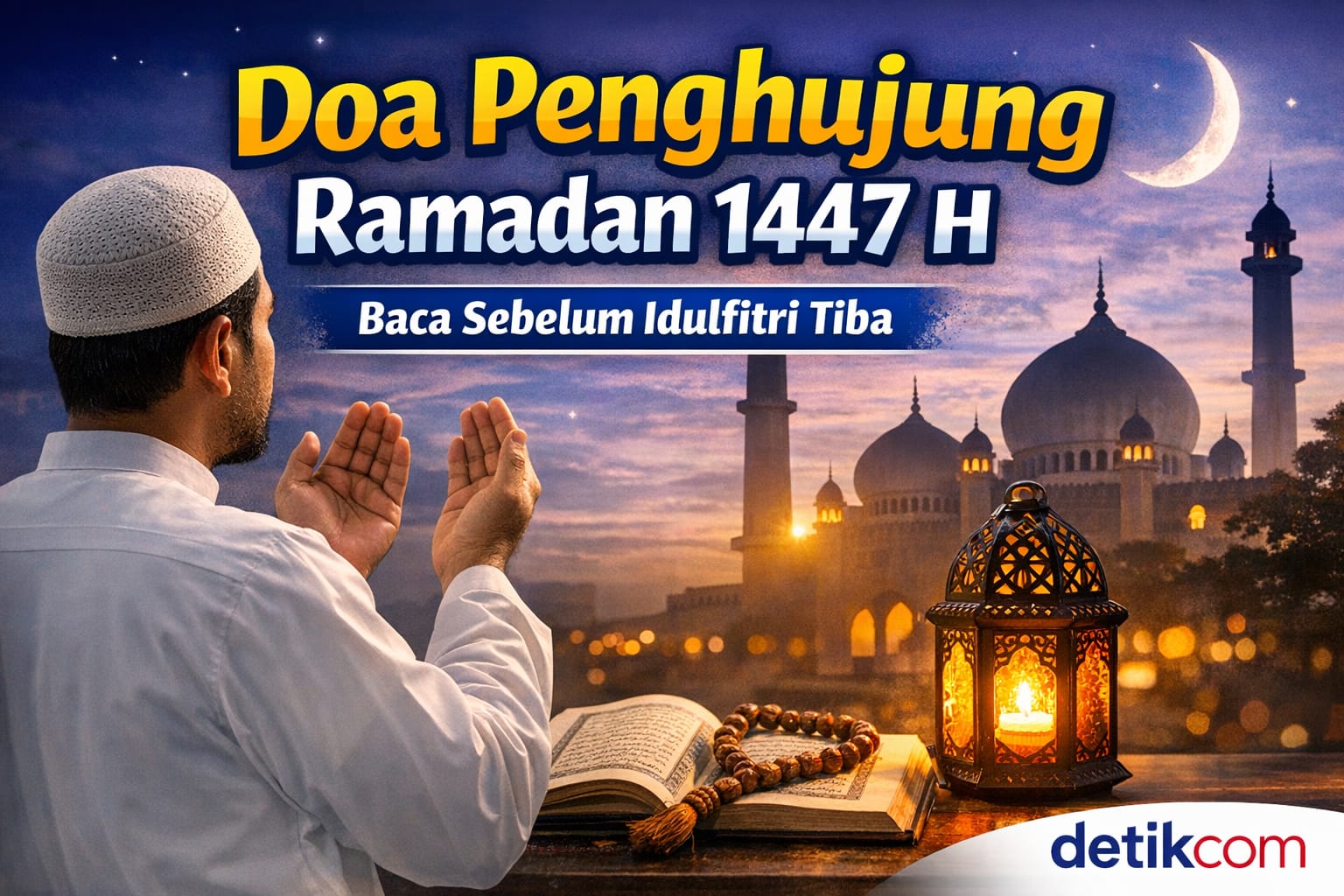 Unat Islam dianjurkan membaca doa diakhir ramadan berharap diterima semua amal baik dan dipertemukan kembali dengan ramadan di tahun depan.