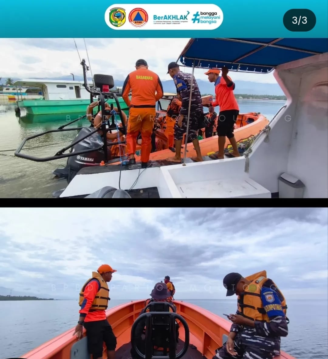 Tim SAR gabungan bergerak mencari KM Elnas III yang hilang di perairan Teluk Tomini.