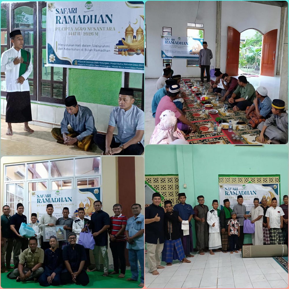 PT Cipta Agro Nusantara (PT CAN) menggelar kegiatan Safari Ramadan di sejumlah desa lingkar perusahaan.