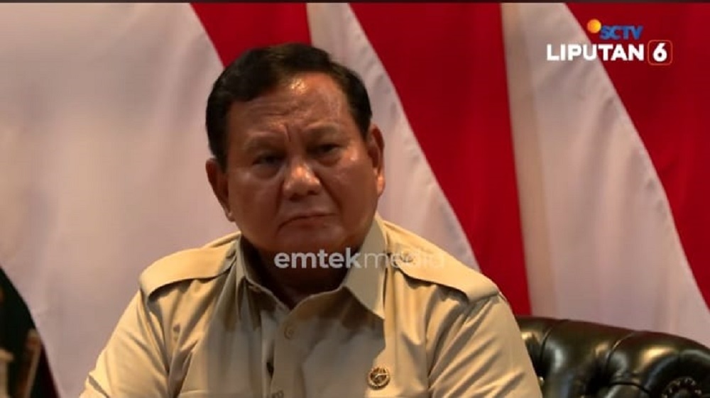 Presiden Prabowo Subianto dalam wawancara di kanal Youtube.