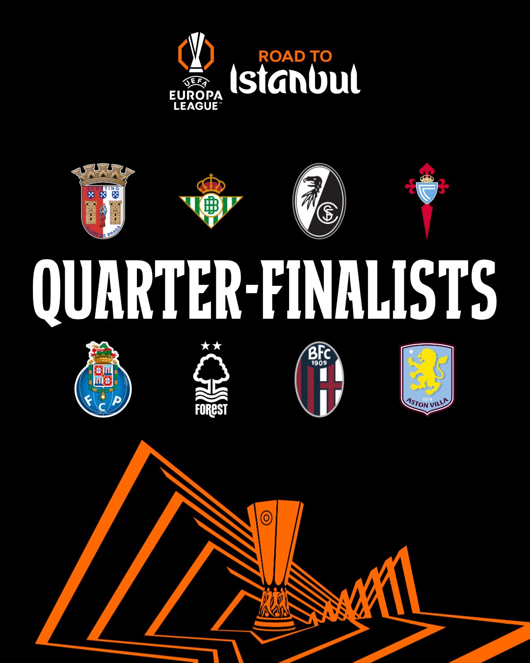 Delapan tim memastikan tiket ke perempat final Liga Europa.