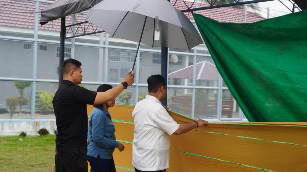 Lokasi warga binaan di Lembaga Pemasyarakatan Perempuan (LPP) Kelas III Palu melaksanakan Salat Idulfitri 1 Syawal 1447.