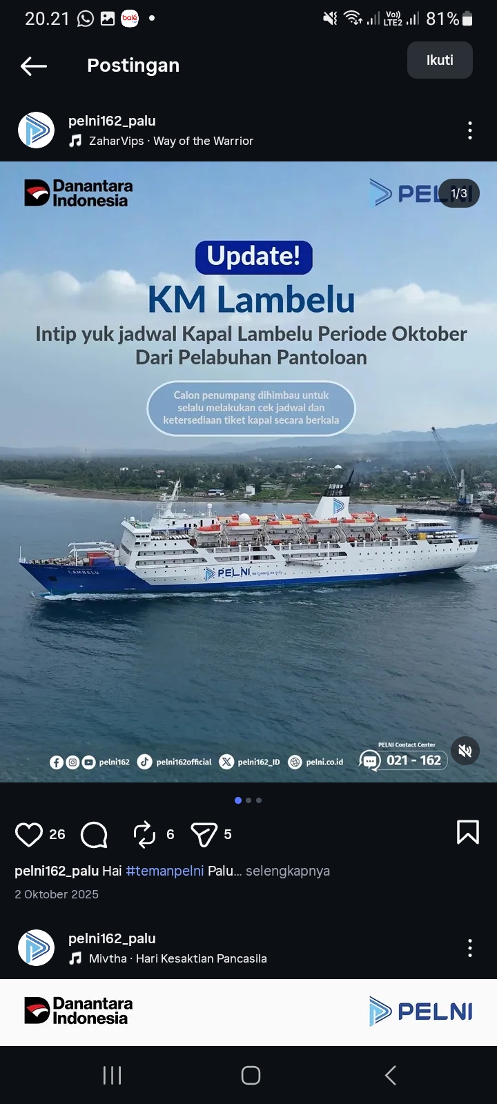 ilustrasi KM Lambelu.