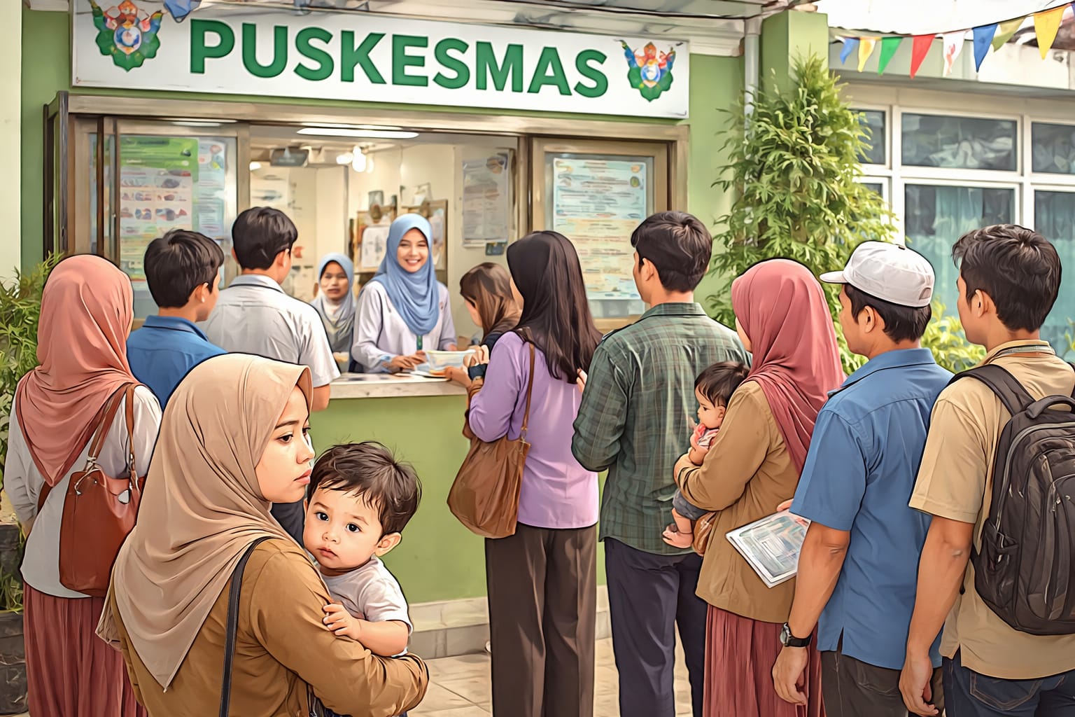 Pasien memadati Puskesmas Sangurara Palu usai Lebaran dengan keluhan ISPA dan gangguan pencernaan.