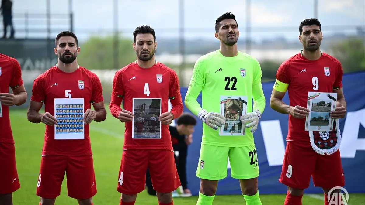 Tim nasional Iran tampil superior sesaat sebelum menghadapi Kosta Rika dalam laga persahabatan internasional di Mardan Sports Complex, Antalya, Turki.(Twitter/@aa_spor)