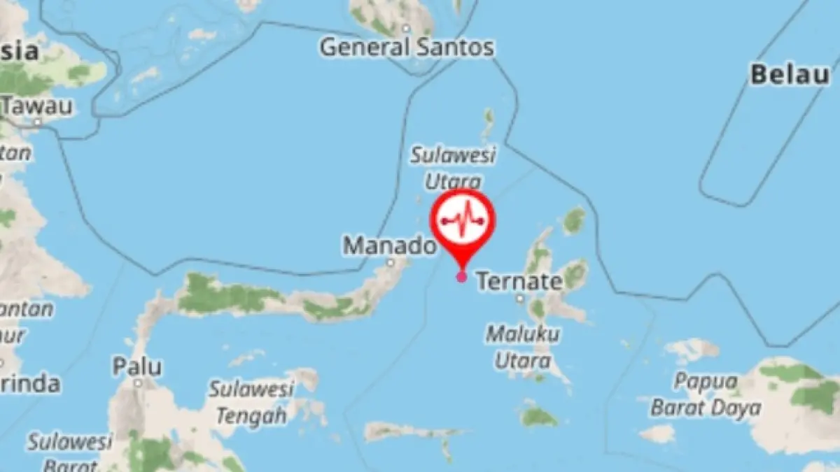 Gempa bumi berkekuatan magnitudo 7,6 yang mengguncang wilayah Maluku Utara pada Kamis (2/4) dipicu oleh aktivitas subduksi di Laut Maluku.(WRS BMKG)