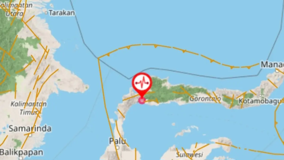 Gempa bumi tektonik berkekuatan magnitudo 3,8 mengguncang wilayah Kabupaten Parigi Moutong, Sulawesi Tengah, Rabu (2/4) pukul 10.45 WITA