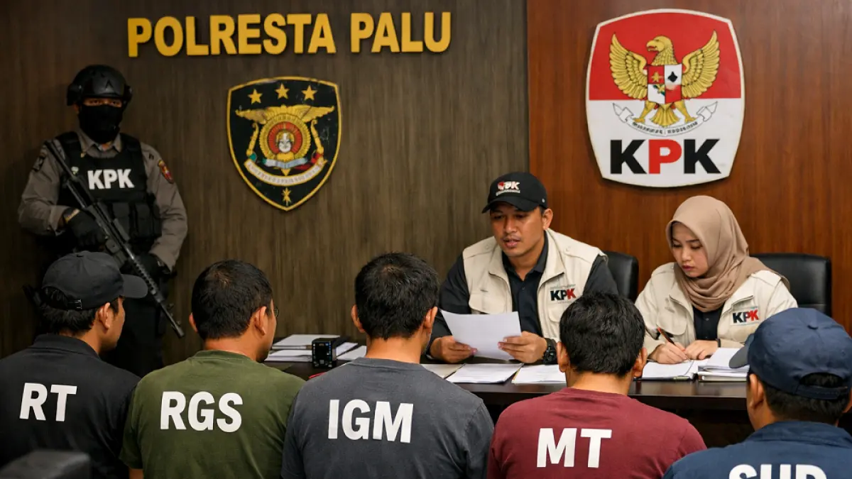 Ilustrasi pemeriksaan saksi KPK.(Gambar Dibuat dengan AI)