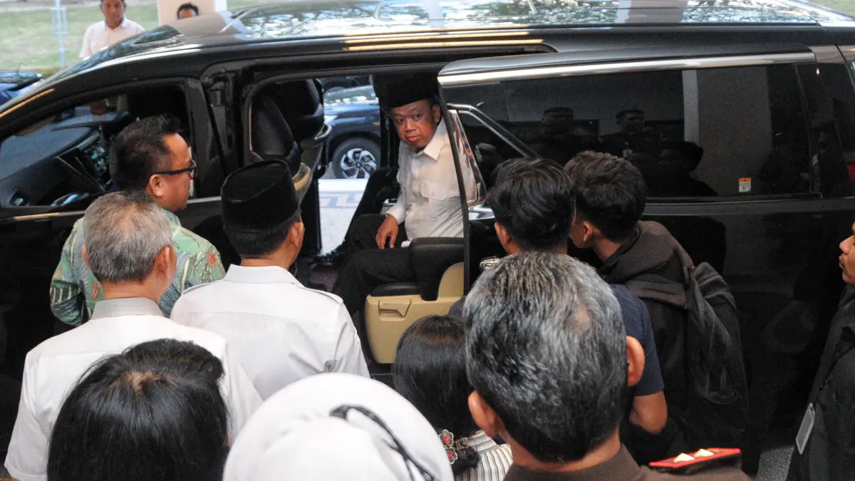 Menteri ATR/Kepala BPN, Nusron Wahid, saat kunjungannya di Kota Palu, Rabu (1/4/2026).(MUGNI SUPARDI)