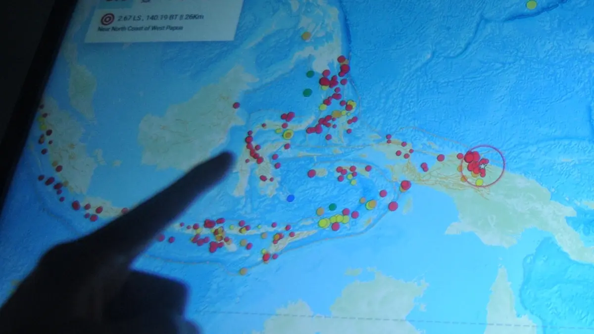 Aktivitas kegempaan di wilayah Sulawesi Tengah dan sekitarnya dalam sepekan terakhir terpantau cukup intens.(MUGNI SUPARDI)