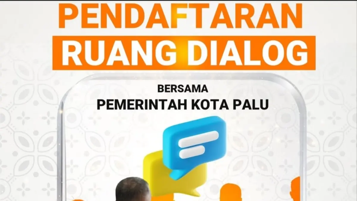 Tampilan akun Instagram @palu.kota yang mengumumkan pembukaan pendaftaran ruang dialog bagi warga Kota Palu.