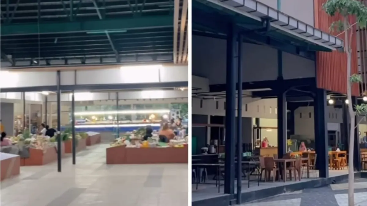 Wajah baru Pasar Tavanjuka Palu dengan penataan modern yang membuat aktivitas belanja warga lebih nyaman dan tertib. (Instagram @palu.kota)