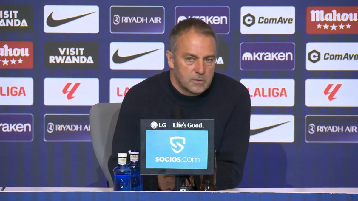 Pelatih Barcelona, Hansi Flick.(Twitter/@wire_pitch)