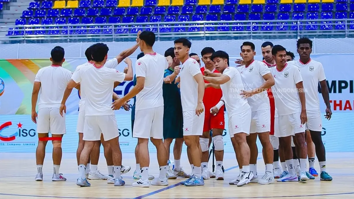 Timnas Futsal Indonesia menunjukkan kesiapan jelang pertandingan ASEAN Futsal Championship 2026 menghadapi Brunei Darussalam, Senin (6/4/2026).(Instagram/@timnasfutsal)